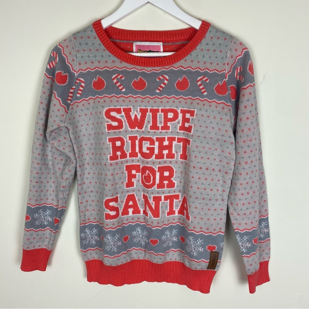 Tipsy Elves Swipe Right For Santa Ugly Sweater Party Christmas